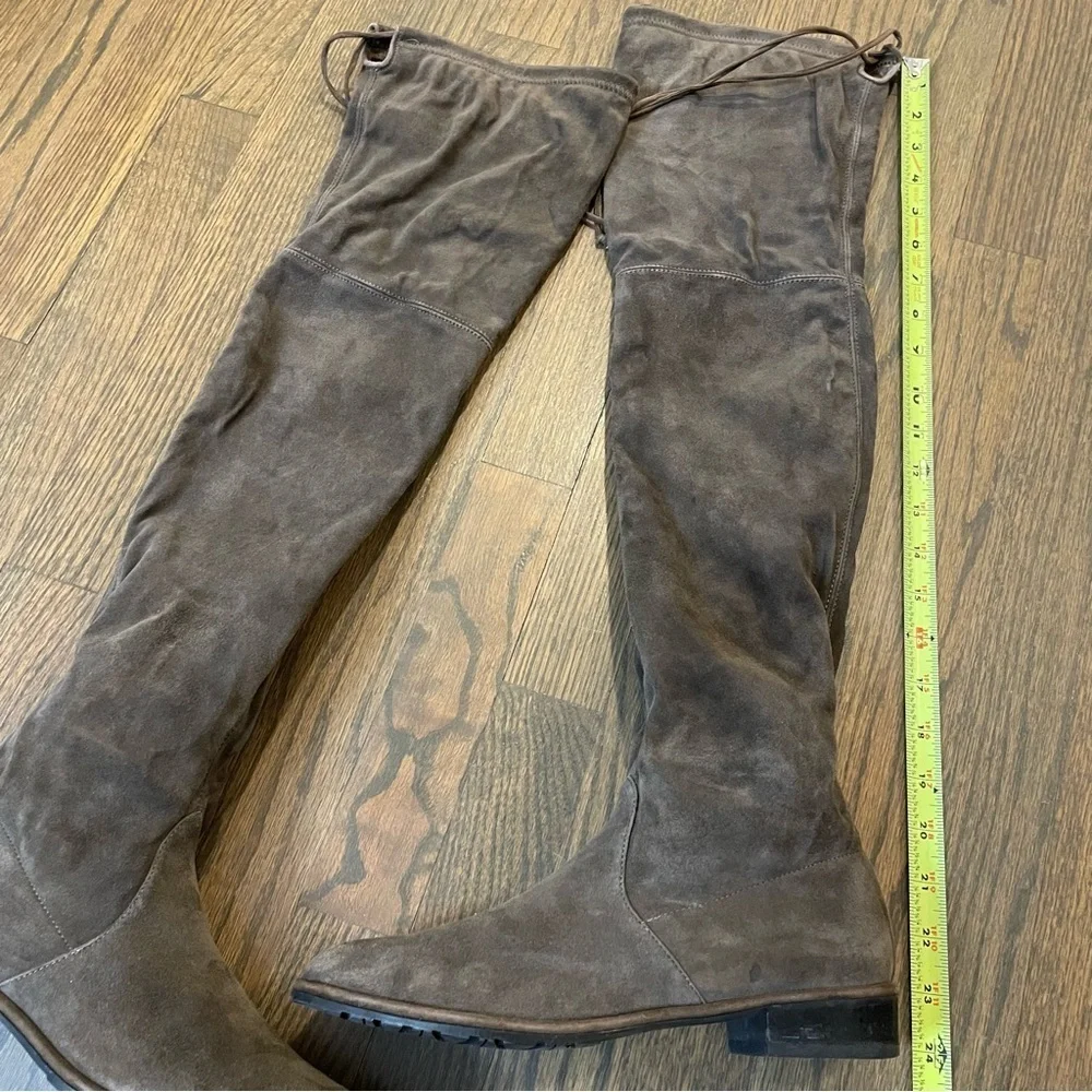Stuart Weitzman Lowland Stretch Suede Over-the-Knee Boots Women’s 8